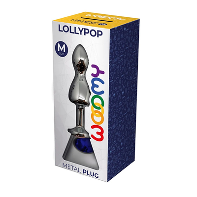 Wooomy Lollypop Double Ball Metal Plug Blue M - One Stop Adult Shop