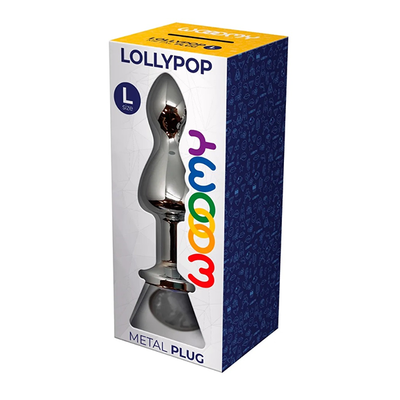 Wooomy Lollypop Double Ball Metal Plug White L - One Stop Adult Shop