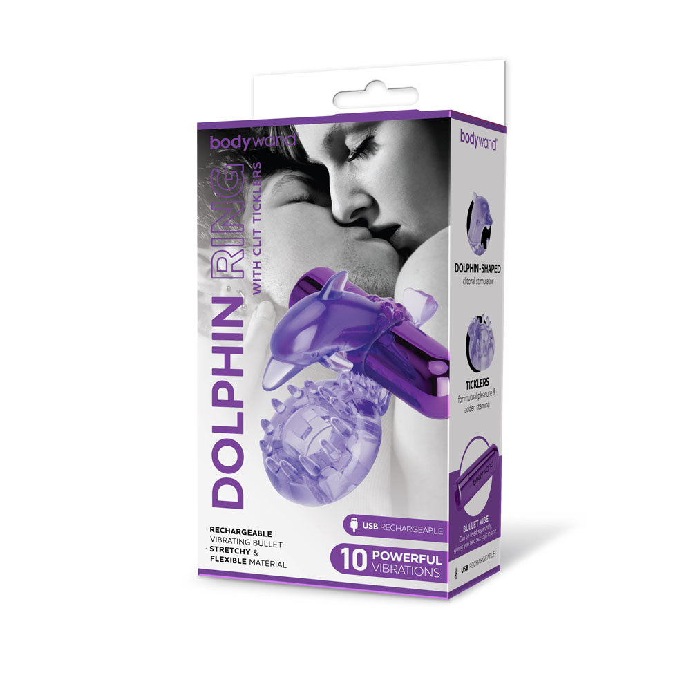Bodywand Rechargeable Dolphin Ring with Clit Ticklers - OSAS