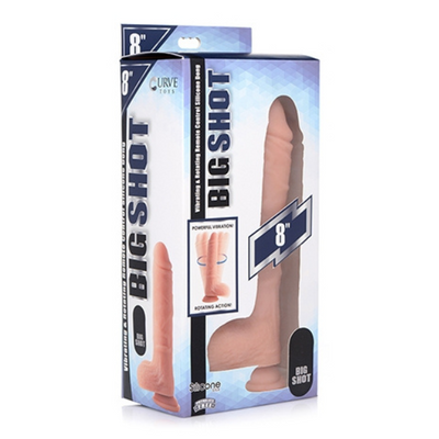 Big Shot - 8" Rotating Rechargeable Dong w/balls - One Stop Adult Shop