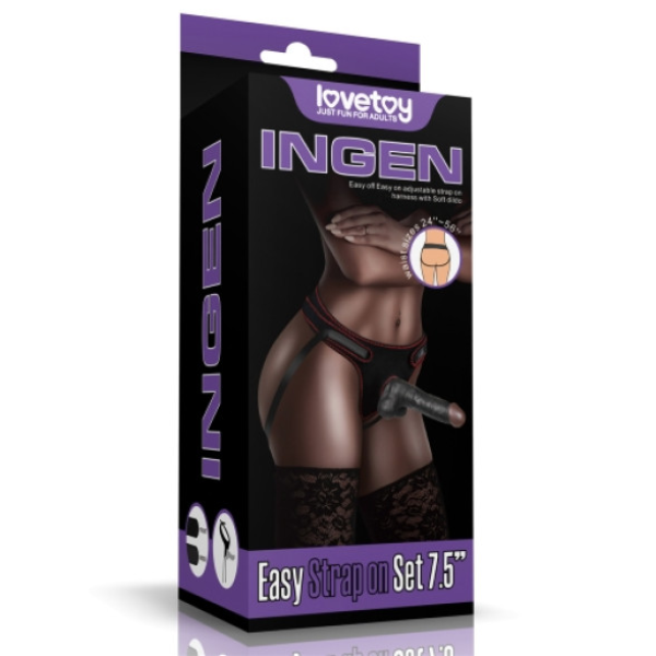 Easy Strap On Set 7.5in Black - OSAS