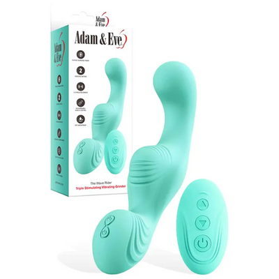 Adam & Eve The Wave Rider Teal Triple Stimulating Grinder Pad w Remote - OSAS