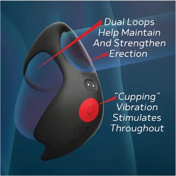 Red Dot Rings V3 Vibrating Cock & Ball Ring w Remote - OSAS