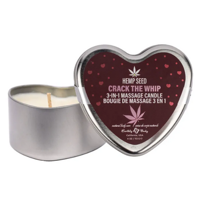 EB Hemp Seed 3 in 1 Massage Heart Candle Crack The Whip 113g - OSAS