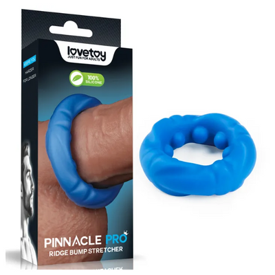 Pinnacle Pro Ridge Bump Stretcher Blue Cock Ring - One Stop Adult Shop