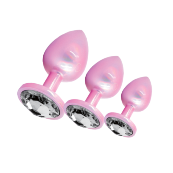 SXE Stainless Steel Comfort 3 Pc Butt Plug Set - One Stop Adult Shop