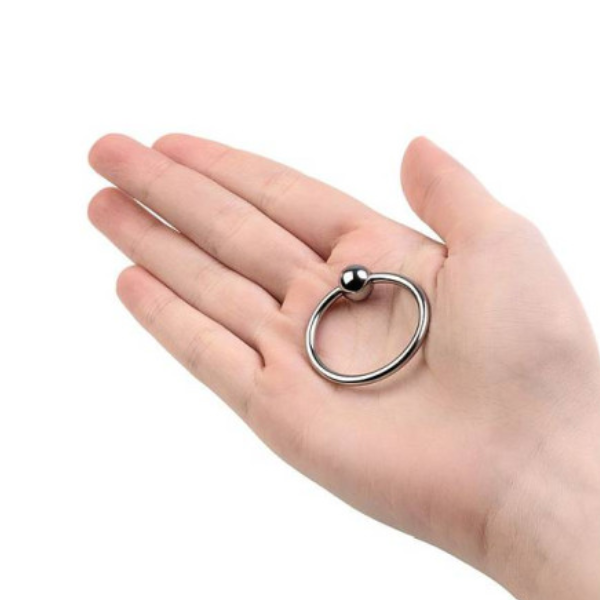 Silver Metal Beaded Erection Ring 3cm - OSAS