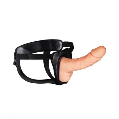 Erection Assistant Hollow Strap On 8" Flesh - One Stop Adult Shop