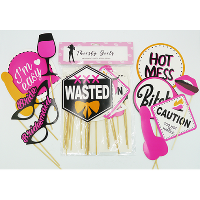 Thirsty Girls Hen’s Night Photo Booth Props - One Stop Adult Shop