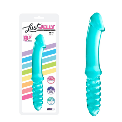 Luse Jelly 9.5" Double Dong Blue - One Stop Adult Shop