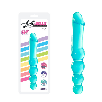 Luse Jelly 9.5" Double Dong Blue - One Stop Adult Shop