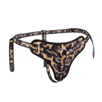 Leopard Frenzy Deluxe Strap On Harness - One Stop Adult Shop