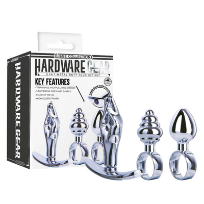 3 in 1 Metal Butt Plug Kit Set - OSAS