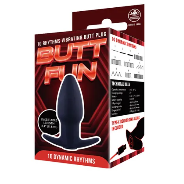 Butt Fun Rechargeable Butt Plug Black - OSAS