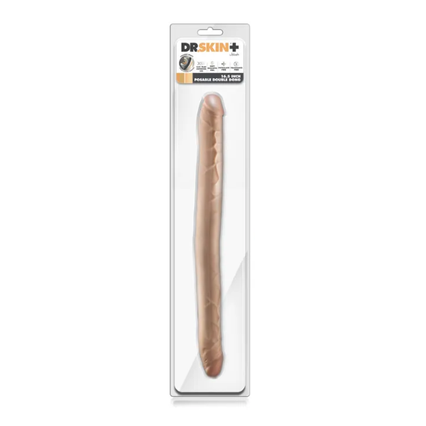 Dr. Skin Plus 16.5in Posable Double Dong Flesh - OSAS