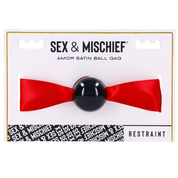 Sex & Mischief Amor Satin Ball Gag - OSAS