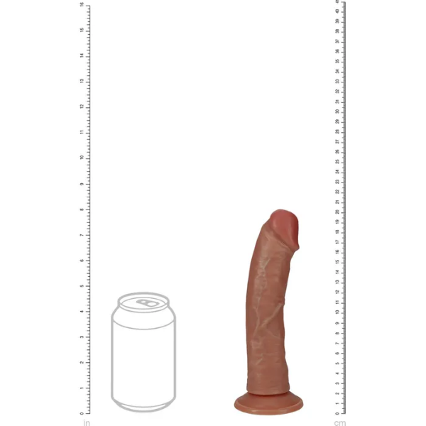 REALROCK 20cm Vibrating & Rotating Cock Tan - OSAS