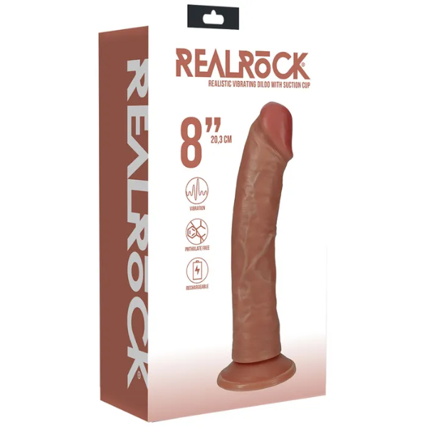 REALROCK 20cm Vibrating Cock Tan - OSAS