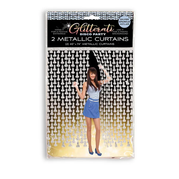 Glitterati Penis Party Disco Metallic Curtains - OSAS