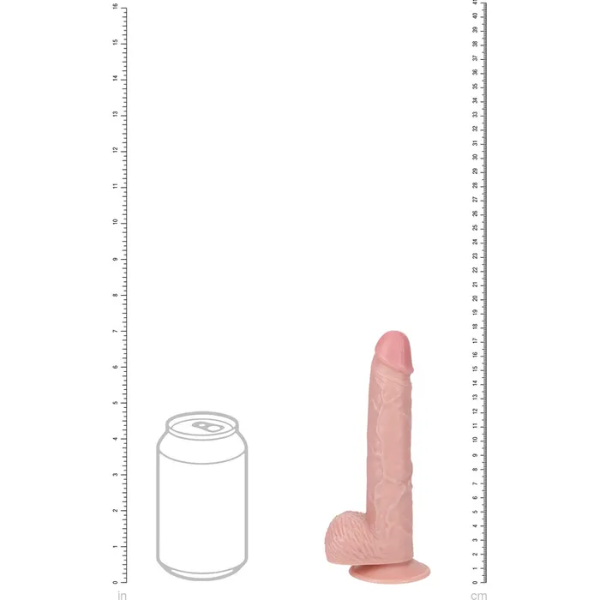 REALROCK 18cm Vibrating Cock & Balls Flesh - OSAS