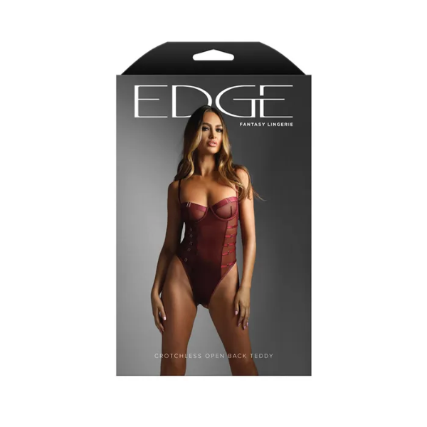 EDGE Crotchless Open Back Teddy M/L - OSAS