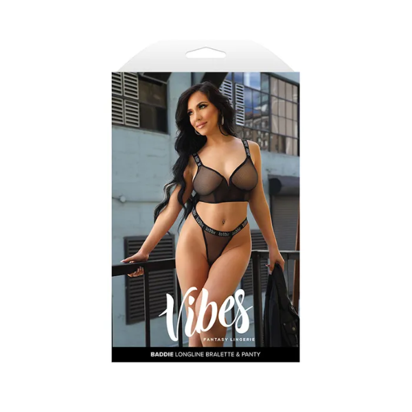 Vibes Baddie Longline Bralette & Panty S/M - OSAS