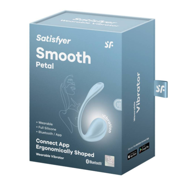 Satisfyer Smooth Petal Wearable Vibe Blue - OSAS