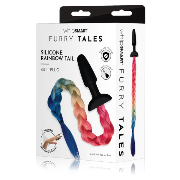 WhipSmart Furry Tales Silicone Rainbow Tail - OSAS