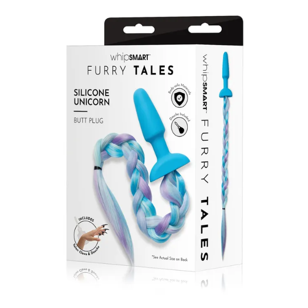 WhipSmart Furry Tales Silicone Unicorn Butt Plug - OSAS