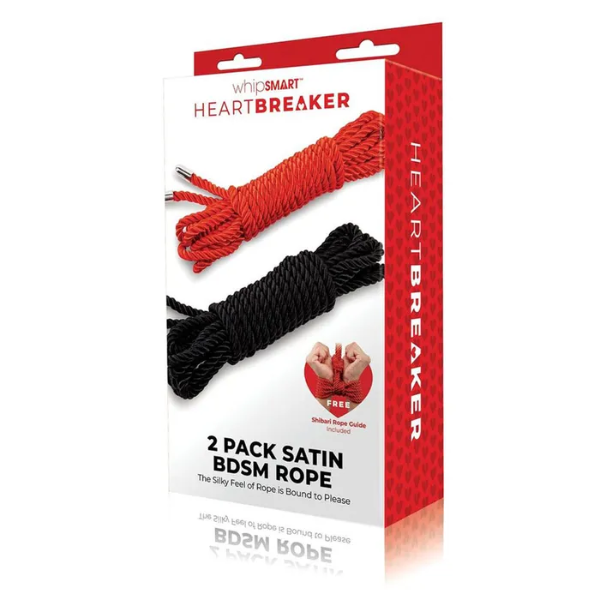 WhipSmart Heartbreaker 2pk Satin BDSM Rope - OSAS
