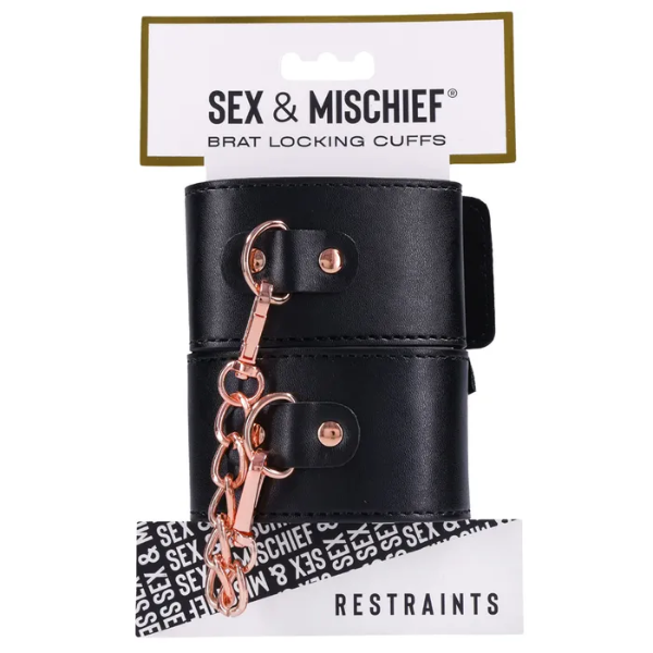 Sex & Mischief Brat Locking Cuffs - OSAS