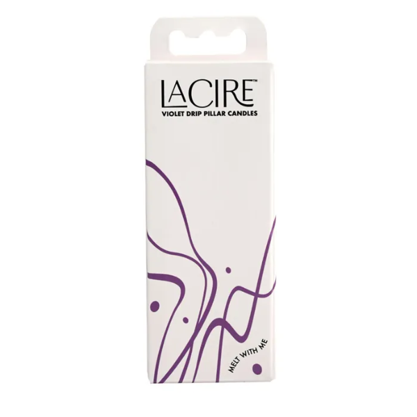 LaCire Drip Pillar Candles Violet - OSAS