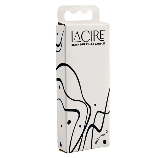 LaCire Drip Pillar Candles Black - OSAS