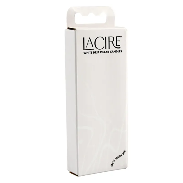 LaCire Drip Pillar Candles White - OSAS