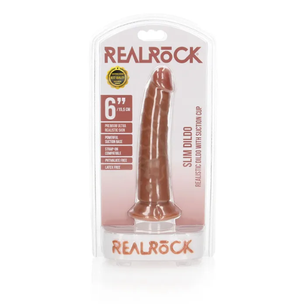 REALROCK Realistic Slim Dildo without Balls 15.5cm - OSAS