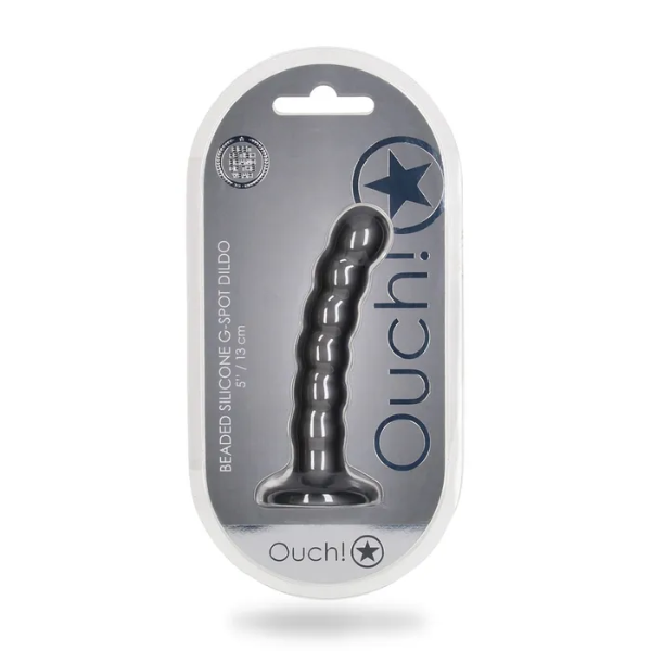 OUCH! Beaded Silicone G-Spot Dildo 5in - OSAS