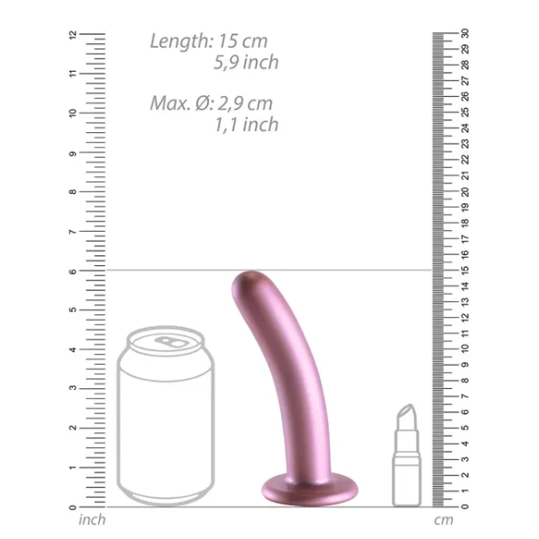 OUCH! Smooth Silicone G-Spot Dildo 6in - OSAS