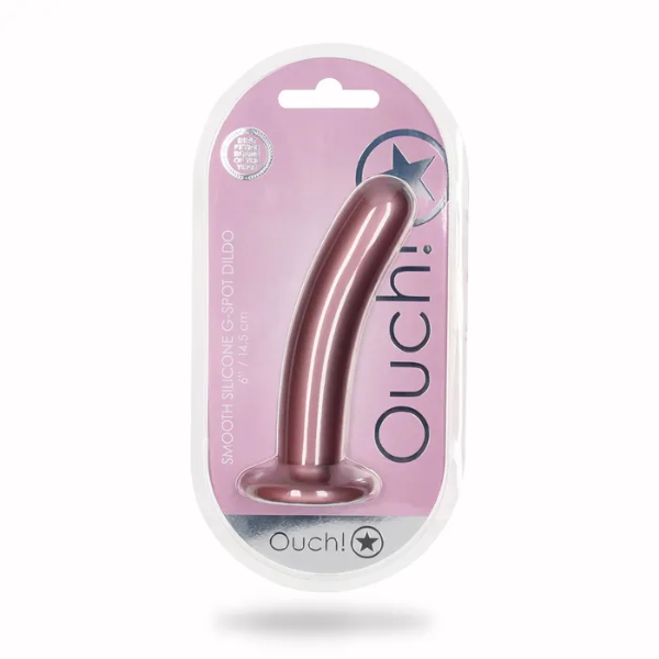 OUCH! Smooth Silicone G-Spot Dildo 6in - OSAS