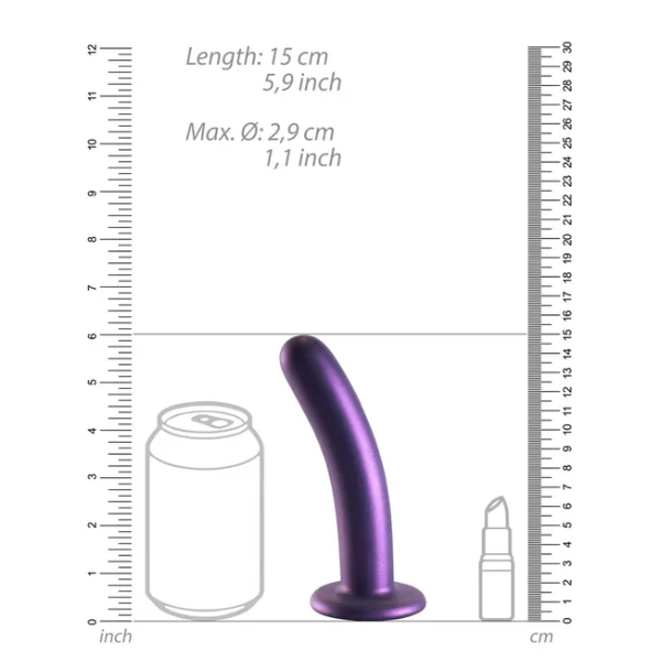 OUCH! Smooth Silicone G-Spot Dildo 6in - OSAS