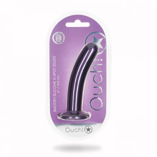 OUCH! Smooth Silicone G-Spot Dildo 6in - OSAS