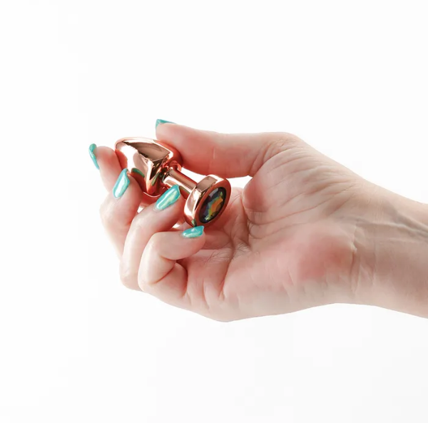 Rear Assets Petite Rose Gold with Rainbow Gem - OSAS
