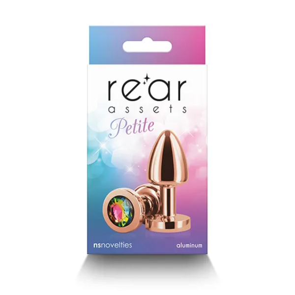 Rear Assets Petite Rose Gold with Rainbow Gem - OSAS