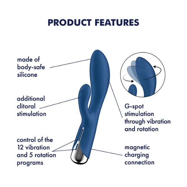 Satisfyer Spinning Rabbit 1 Blue - OSAS