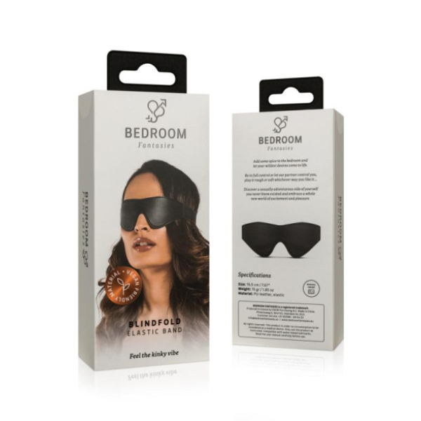 Faux Leather Blindfold Black - OSAS