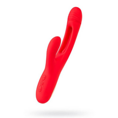 JOS Patti Moving Tongue Rabbit Vibrator Red - OSAS