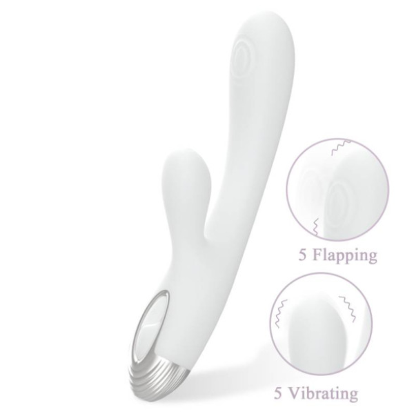 Pada Rabbit and G-Spot Pulsing Vibrator White - OSAS
