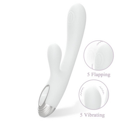 Pada Rabbit and G-Spot Pulsing Vibrator White - OSAS