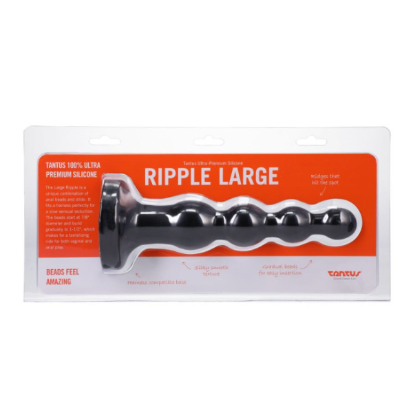 Ripple Large Onyx Anal Beads Dildo - OSAS