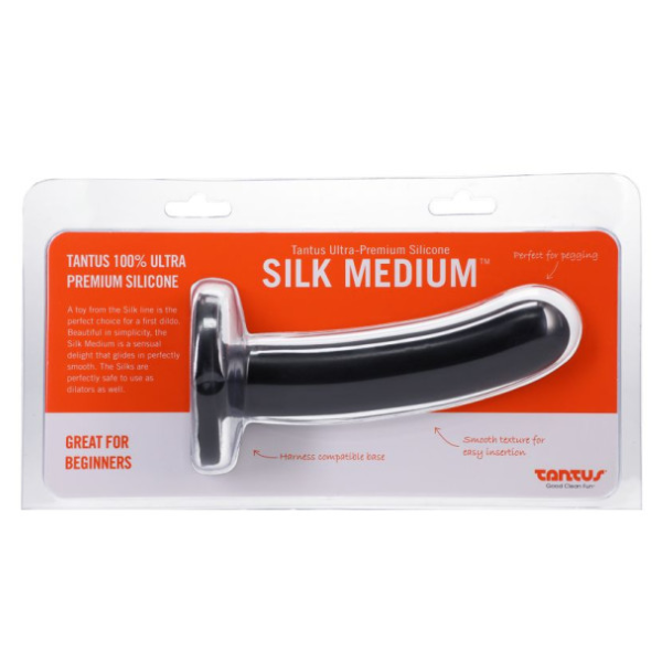 Silk Dildo Medium Onyx - OSAS