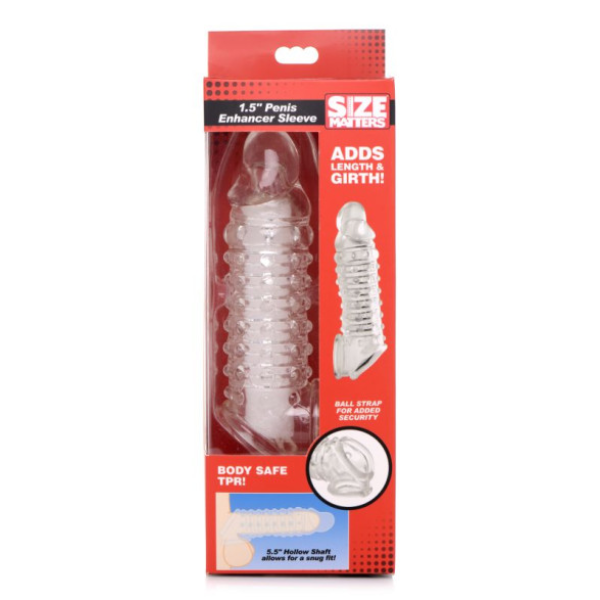 Penis Enhancer Sleeve 1.5in Clear - OSAS